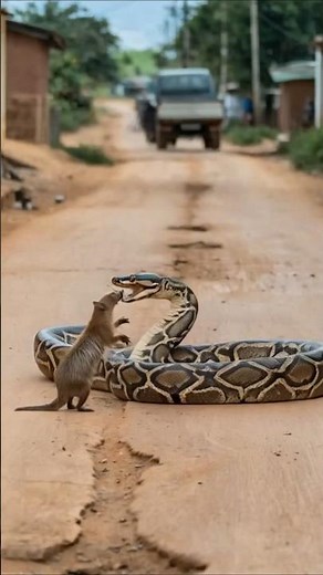 Python & Mongoose Badly Fight #animals #animallife #wildanimal #wildlife #animalworld #snake #python