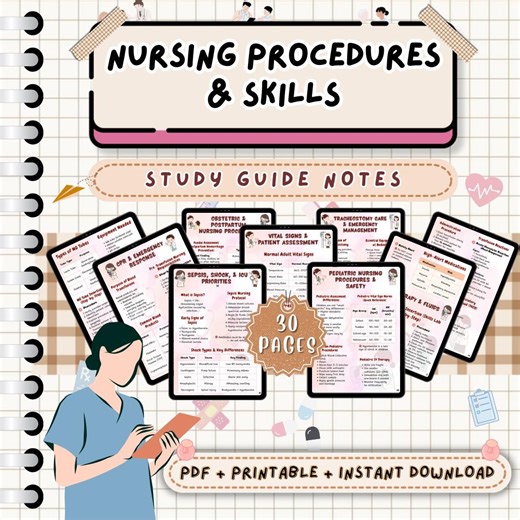 Nursing Procedures & Skills | Nursing Study Guide | Nursing School Notes | Medical Study Notes | Nurse Student | Nursing Notes NCLEX PDF - Etsy