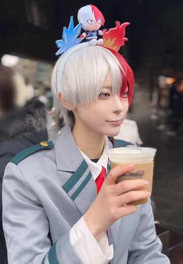 バタービールでヒゲチャレンジ｜轟焦凍コスプレの温かい一杯