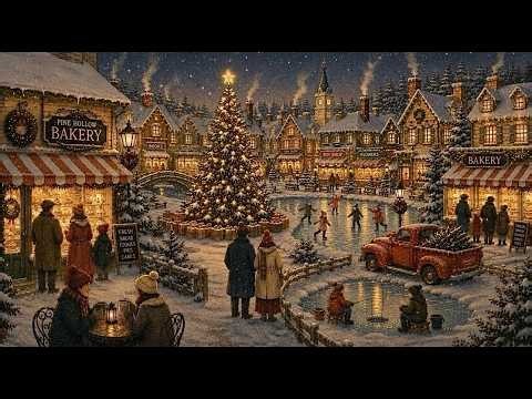 🎄 Cozy Timeless Christmas Village | ❄️ Nostalgic Ambience | Christmas Instrumental Music (10 Hours)