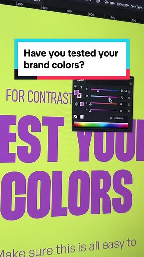 Have you tested your brand colors? 🤔 Something that can often get missed - the readability and legibility of the colors chosen for a brand. When selecting a color palette for a brand, ensure you check the contrast between multiple colors, there are multiple different websites that can help with this - of my favourites being https://colourcontrast.cc/ If your color palette fails the tests - it may mean adding an alternative shade to allow for easier readability. #brandcolours #brandcolor #brandp