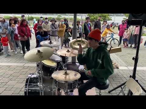 2022/11/5 伍佰&china blue《你是我的花朵》 鼓手紫毛 drummer 淡水老街演出