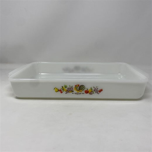 Vintage Fire King Chanticleer Rooster Rectangular Baking Dish 2 Quart Anchor Hocking Fire King Ovenware #411. Made in USA. Preowned. - Etsy