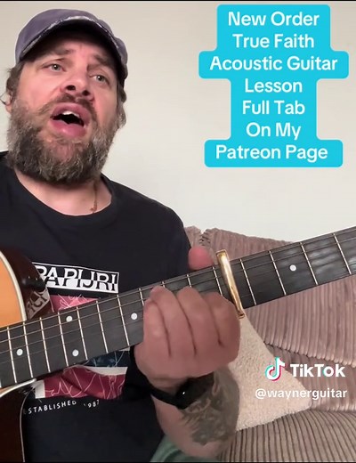 Acoustic Guitar Lesson for New Order's True Faith