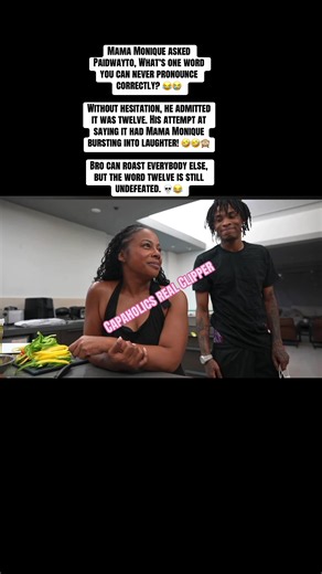 Mama Monique asked Paidwayto, What’s one word you can never pronounce correctly? 😂😭 Without hesitation, he admitted it was twelve. His attempt at saying it had Mama Monique bursting into laughter! 🤣🤣🙈 Bro can roast everybody else, but the word twelve is still undefeated. 💀😂@Monique Carrillo @@PaidWay