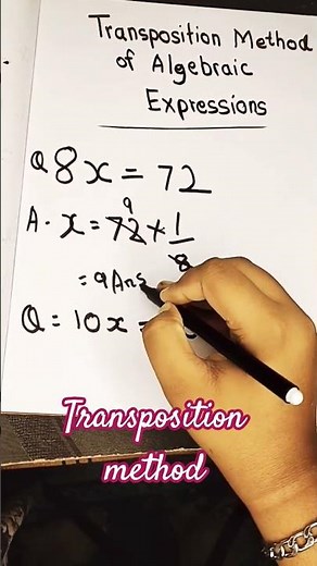 Transposition method of problem of algebraic expressions expressions#maths #mathematics