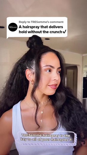 Hairsprays that leave you with a helmet head are a thing of the past! Join the challenge and share your favorite styles using the #TRESoohlalachallenge and jingle. With @tresemme Extra Hold Hairspray I can create any desired hairstyle with confidence in knowing it will last all day without the stiffness or crunch✨ #TRESpartner