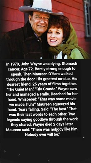John Wayne’s Final Goodbye to Maureen O’Hara | A Hollywood Friendship Remembered