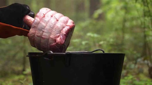 How villagers cook a monster beef hammer the rustic way