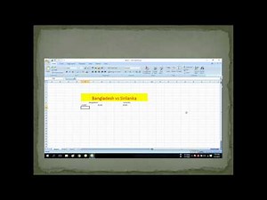 How To Make Cricket Score Chart by Microsoft Excel