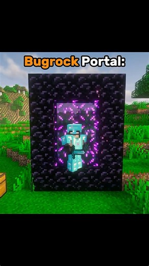 Minecraft JAVA vs BEDROCK nether portal