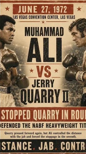 27 июня 1972 — Muhammad Ali vs Jerry Quarry II. Las Vegas Convention Center, Las Vegas.