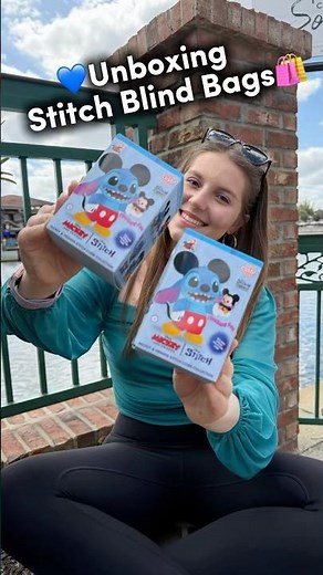 Unboxing Stitch Blind Boxes at Disney Springs 💙✨ #disney #fypシ #trending #stitch #blindbox #merch