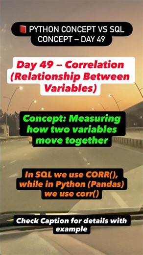 Day 49 — Correlation (Relationship Between Variables) | Measuring how two variables move together