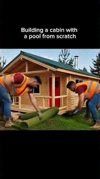 Building a cabin with a pool from scratch