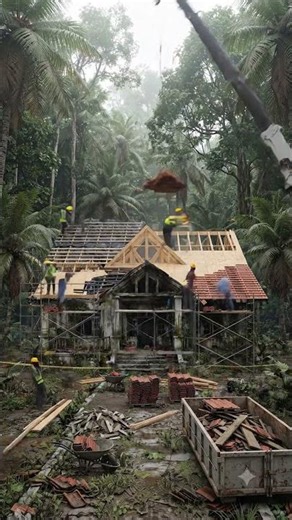 Transformasi Rumah Tropis Modern yang Viral! #beforeafter #rumah #rumahimpianai
