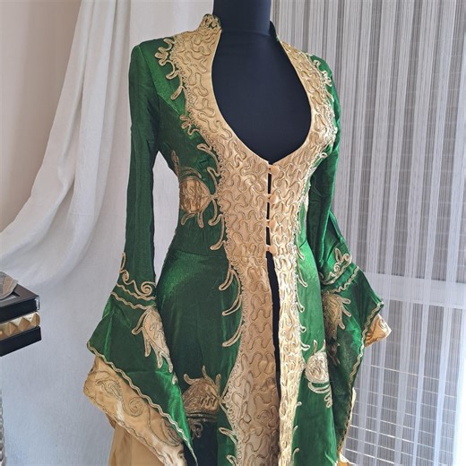 Vintage Green Turkish Kaftan: Ottoman Wedding Costume (SM) - Etsy