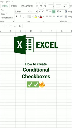 How to create these conditional checkboxes🤓💥#excel #viral