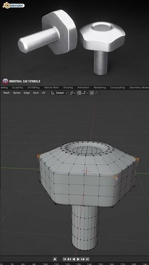 Mechanical Bolt 3D Modeling in Blender #blender #3dmodelling #productdesign #hardsurface #topology