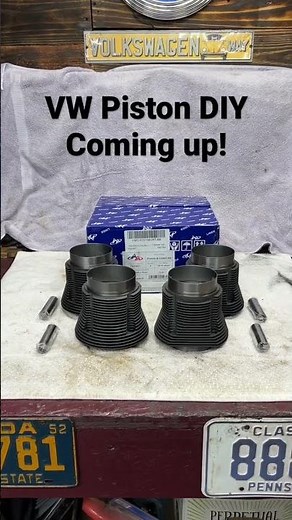 VW Beetle Piston Ring gap and piston install - coming up - How To Install Beetle pistons - #shorts