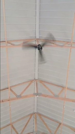 Envirofan Gold Line 160F-7 Ceiling Fans being installed in The Sam Morex Mechanical Music Museum