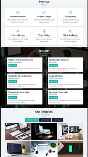 Modern Portfolio Website Template 🚀 | Lorenzo Scroll Demo