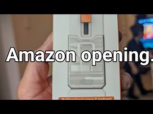 Opening a multifunctional screen and keyboard Cleaning kit from Amazon.