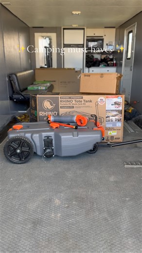 🎀Linda🎀 on Instagram: "On today’s episode of camping must have we have our rhino tote tank portable RV waist tank that is 28 gallons 28 gallon @camco_outdoors #campinghacks #campingmusthave #rvliving #glamis #offroad"