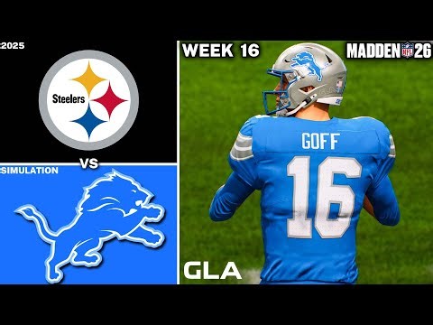 Lions vs. Steelers | Week 16 Simulation & Prediction | Madden 26 PS5 Gameplay