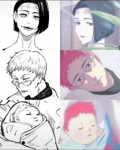 Baby Yuji having natural pink hair and roots 🥹 #jjk #jujutsukaisen #anime #fyp #yuji