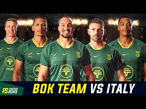 Springboks Team vs Italy Test 2 | Springboks Team Announcement | Springboks Player Profiles