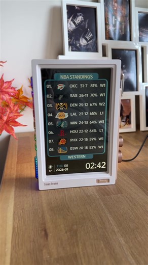 Stunning Smart Clock and Art Display for Your Desk