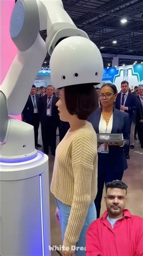 Ai Pleasure Hair Cutting Machine dubai #robot #ai #aivideo #robotx #robohelp #shorts#viral #trending