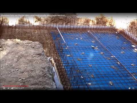 RADIER PISCINE FERRAILLAGE, FABRICATION ET POSE, TUTO SIMPLE, COMPLET