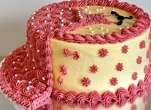 Wedding Dress Cake Decoration 🎂 Home Tutorial ❤️ Just for cake lovers ❤️ | HAFSI