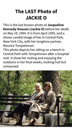The LAST Photo of JACKIE O #death #centralpark #ny #jackieo #kennedy #jfk #jackie #lymphoma #rip