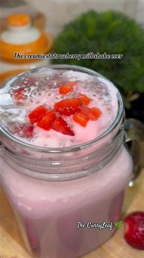 3 Ingredient Strawberry Milkshake That's Actually Creamy #recipe #shorts