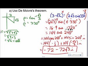 Saxon Advanced Math Lesson 79 DeMoivre's Theorem