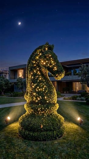 Chess Knight Topiary Transformation That Looks Too Elegant ♟️🌿 #gardening #topiary #garden