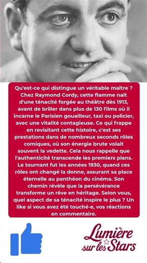 Raymond Cordy : Secret de sa Gloire