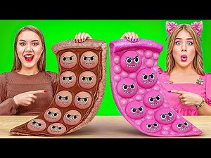 🤣 100 LAYERS OF YUMMY! 🍬 Bubble Gum vs 🍫 Chocolate Battle with 123GO!