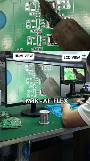 Soldering footage under Tomlov TM4K-AF MAX 4K autofocus microscope