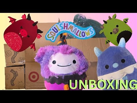 Huge Squishmallow Unboxing New Bigfoot Dragon Cryptid Plush Haul From Target Amazon and Jazwares
