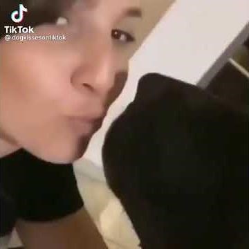 Big dog kisses girl
