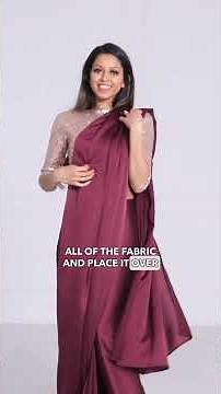 Saree Drape for Beginners | saree look for wedding party | drape saree | saree drape style | #shorts
