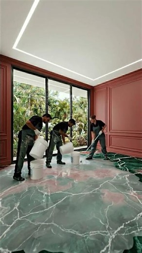 Would you pay $12,000 for this 3-Color Epoxy Floor? 😱 #shorts #epoxyresin #epoxyfloor