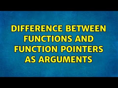 Difference between Functions and Function Pointers as Arguments