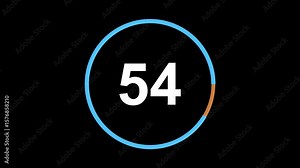 1 Minute Countdown Timer Video with 60 Seconds Digital Time Counter for Presentations, Events, and Livestream Overlays