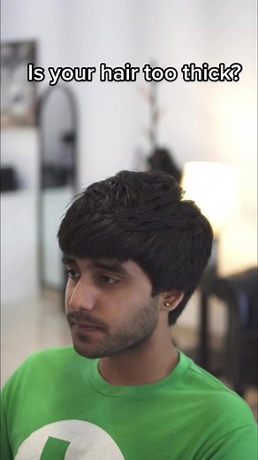 Thick Hair Men's Haircut - Fringe Cut with Taper Fade