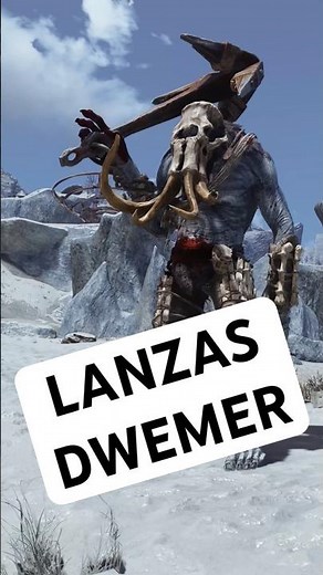 The frozen mammoth hiding a Dwemer secret 🦣 in #Skyrim #Secrets #Curiosities #Spanish